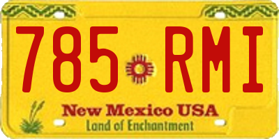 NM license plate 785RMI