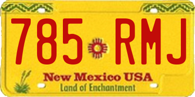 NM license plate 785RMJ
