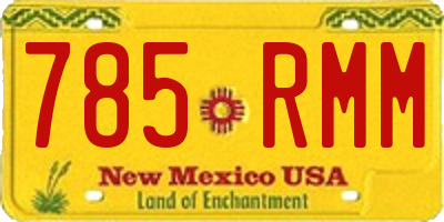 NM license plate 785RMM