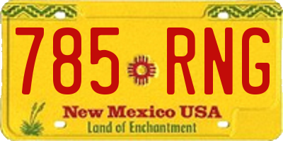 NM license plate 785RNG