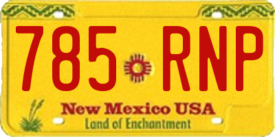 NM license plate 785RNP
