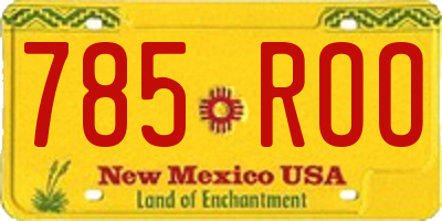 NM license plate 785ROO