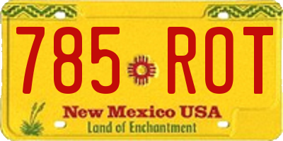 NM license plate 785ROT