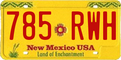 NM license plate 785RWH