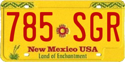 NM license plate 785SGR
