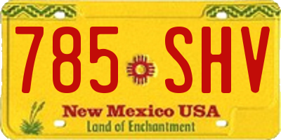 NM license plate 785SHV