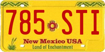 NM license plate 785STI