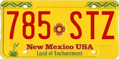 NM license plate 785STZ