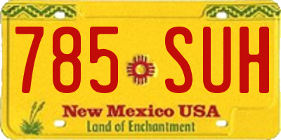 NM license plate 785SUH