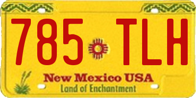 NM license plate 785TLH