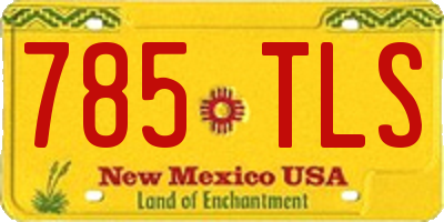 NM license plate 785TLS