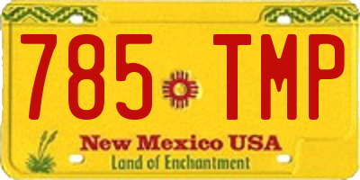 NM license plate 785TMP
