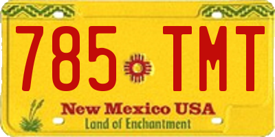 NM license plate 785TMT