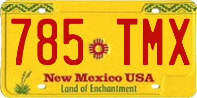 NM license plate 785TMX