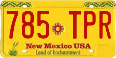 NM license plate 785TPR