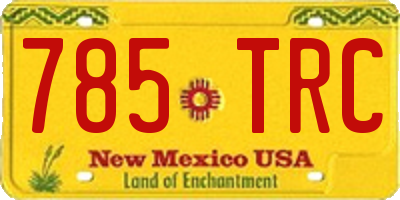 NM license plate 785TRC