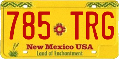 NM license plate 785TRG