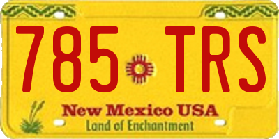NM license plate 785TRS