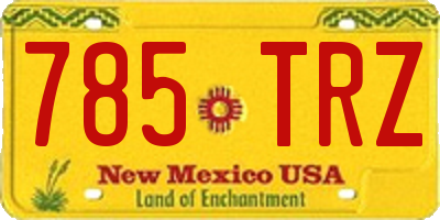 NM license plate 785TRZ