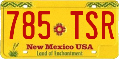 NM license plate 785TSR