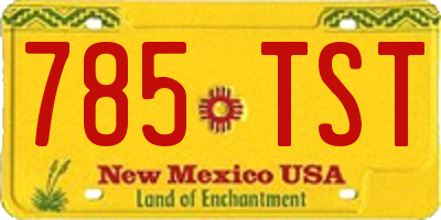 NM license plate 785TST