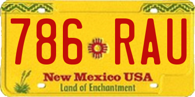 NM license plate 786RAU