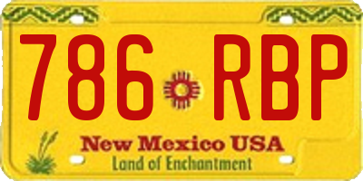 NM license plate 786RBP