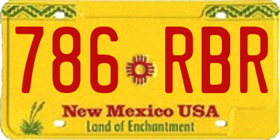 NM license plate 786RBR