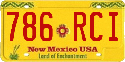 NM license plate 786RCI