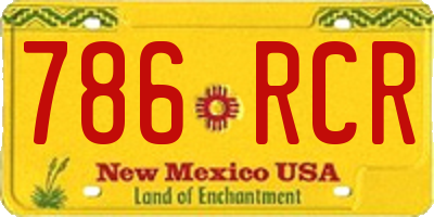 NM license plate 786RCR