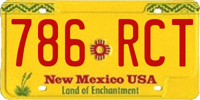 NM license plate 786RCT