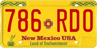 NM license plate 786RDO