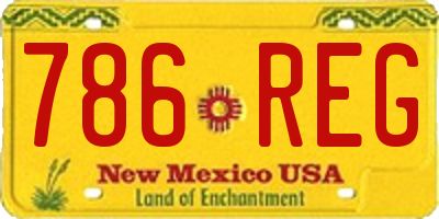 NM license plate 786REG