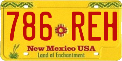 NM license plate 786REH