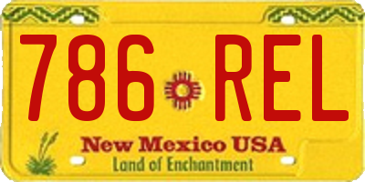 NM license plate 786REL