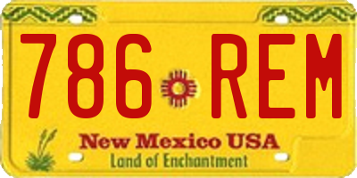 NM license plate 786REM