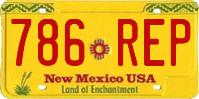 NM license plate 786REP