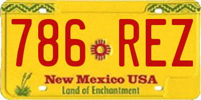 NM license plate 786REZ