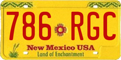 NM license plate 786RGC