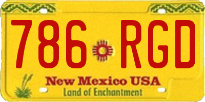 NM license plate 786RGD
