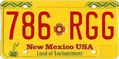 NM license plate 786RGG