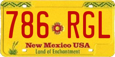 NM license plate 786RGL
