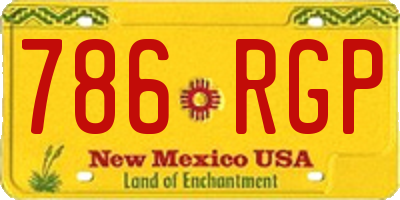 NM license plate 786RGP