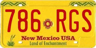 NM license plate 786RGS