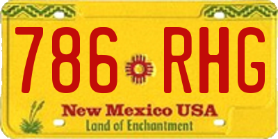 NM license plate 786RHG