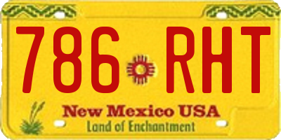 NM license plate 786RHT