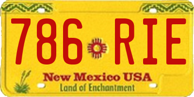 NM license plate 786RIE
