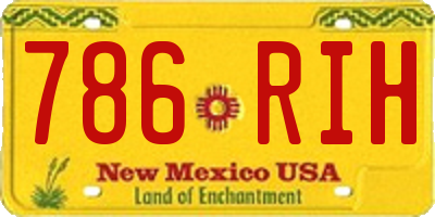 NM license plate 786RIH