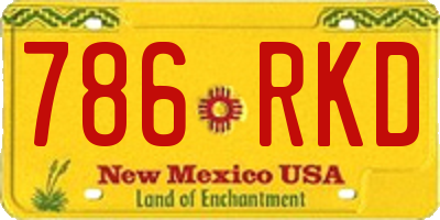 NM license plate 786RKD