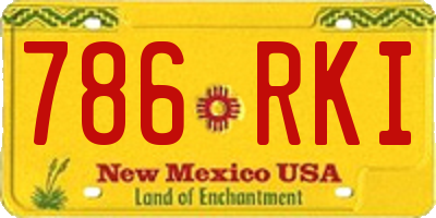 NM license plate 786RKI